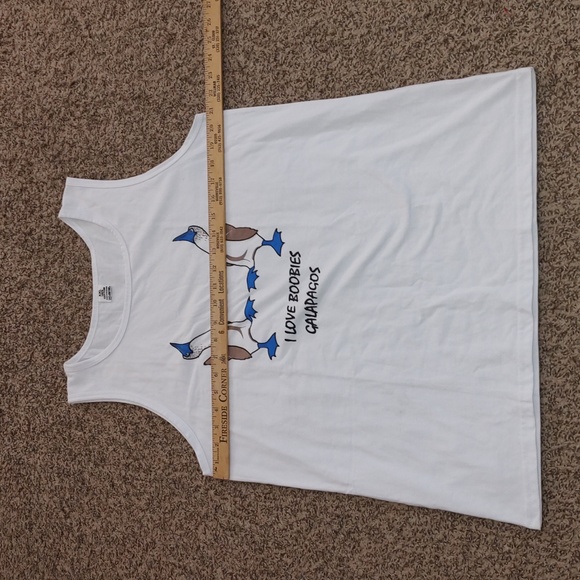 I Love Boobies Galapagos Graphic White Sleeveless Vests Women's Size XXL - Picture 6 of 12